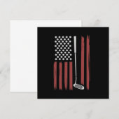 Retro American Flag Golf Golfer Funny Golf Club Einladung (Vorne/Hinten)