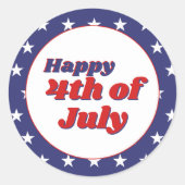 Retro American Flag Independence Day 4. Juli Clas Runder Aufkleber (Vorderseite)