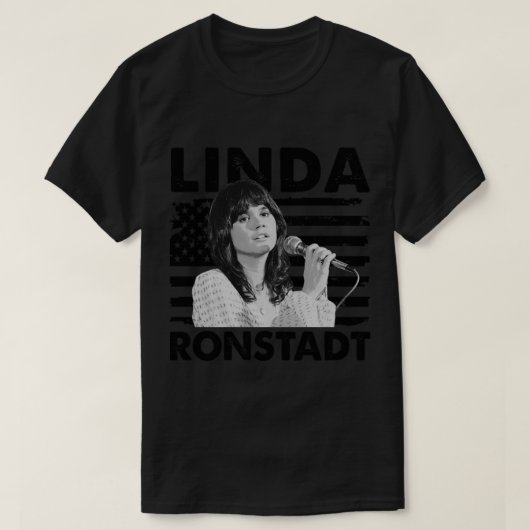 Retro American Flag Linda Ronstadt Music Gift Esse T-Shirt (Design vorne)