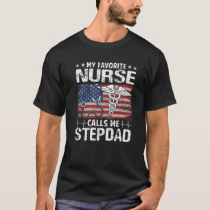 Retro American Flag Meine Lieblings-Krankenschwest T-Shirt