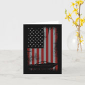 Retro American Flag Motor Bootgeschenk für Boater Karte (Gelbe Blume)