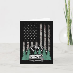 Retro American Flag Rv There Camper Camping Gift R Karte