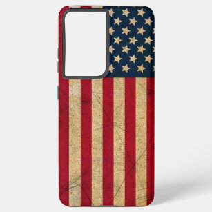 Retro American Flag Samsung Galaxy S21 Ultra Case Samsung Galaxy Hülle