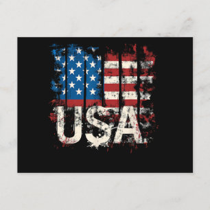 Retro American Flag USA 4. Juli Begleitkarte