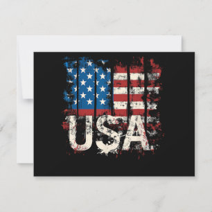 Retro American Flag USA 4. Juli Dankeskarte