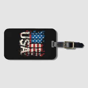 Retro American Flag USA 4. Juli Gepäckanhänger