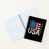 Retro American Flag USA 4. Juli Notizblock (Innenseite)