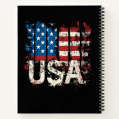 Retro American Flag USA 4. Juli Notizblock (Rückseite)