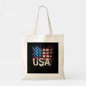 Retro American Flag USA 4. Juli Tragetasche (Rückseite)