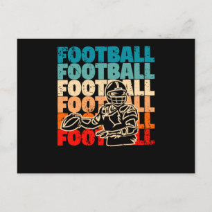 Retro American Football 70er 80er Old School Postkarte