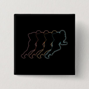 Retro American football Artwork Button