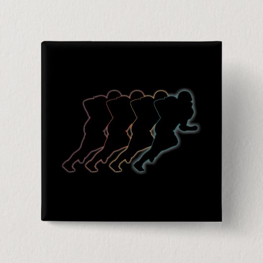Retro American Football Artwork Button (Vorderseite)