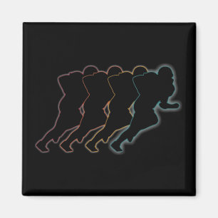 Retro American Football Artwork Magnet