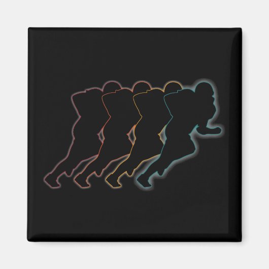 Retro American Football Artwork Magnet (Vorne)