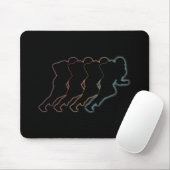 Retro American Football Artwork Mousepad (Mit Mouse)