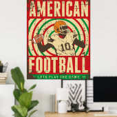 Retro American Football Poster (Heimbüro)