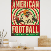 Retro American Football Poster (Küche)