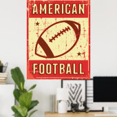 Retro American Football Poster (Heimbüro)