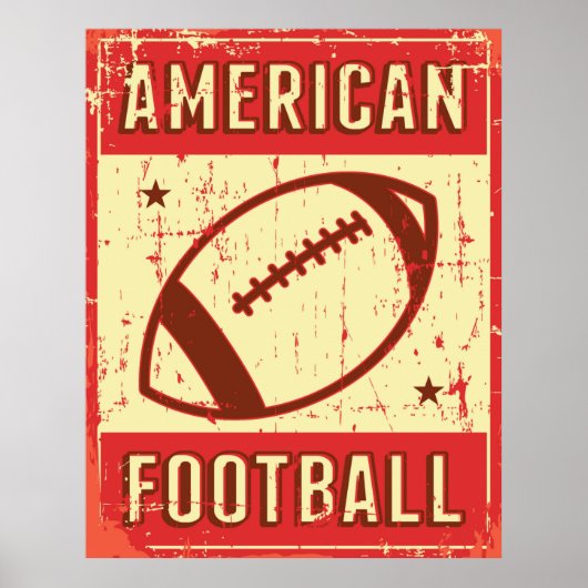 Retro American Football Poster (Vorne)