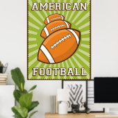 Retro American Football Poster (Heimbüro)