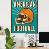 Retro American Football Poster (Heimbüro)