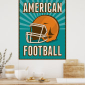 Retro American Football Poster (Küche)