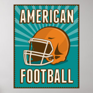 Retro American Football Poster