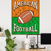 Retro American Football Poster (Heimbüro)