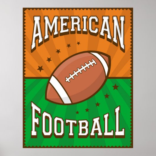 Retro American Football Poster (Vorne)
