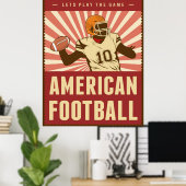 Retro American Football Poster (Heimbüro)