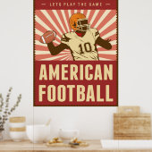Retro American Football Poster (Küche)