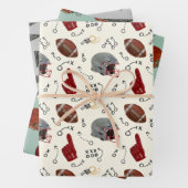 Retro American Football Wrapping Paper Set Geschenkpapier Set (Beispiel)