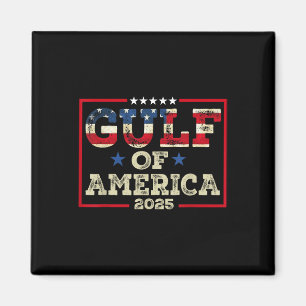 Retro American Gulf Est 2025 US-amerikanische Flag Magnet