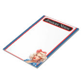 Retro American Pinup_ American Babe Notizblock (angewinkelt)