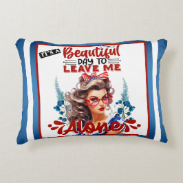 Retro American Pinup_ Es ist ein schöner Tag Dekokissen