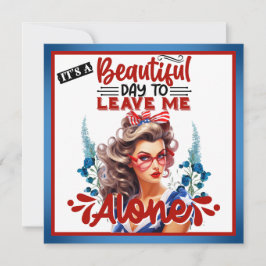 Retro American Pinup_ Es ist ein schöner Tag Feiertagskarte