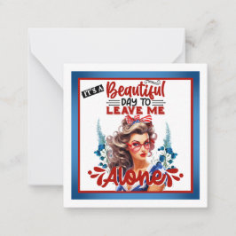 Retro American Pinup_ Es ist ein schöner Tag Mitteilungskarte