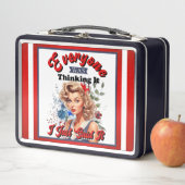 Retro American Pinup_ Ich habe es gerade gesagt Metall Brotdose (Beispiel)