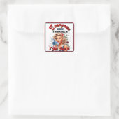 Retro American Pinup_ Ich habe es gerade gesagt Quadratischer Aufkleber (Tasche)