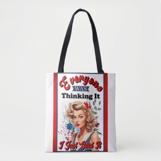 Retro American Pinup_ Ich habe es gerade gesagt Tasche (Vorderseite)