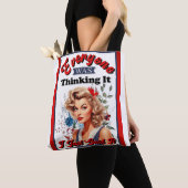 Retro American Pinup_ Ich habe es gerade gesagt Tasche (Von Nahem)