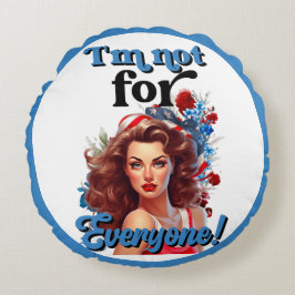 Retro American Pinup_ Nicht für alle Rundes Kissen