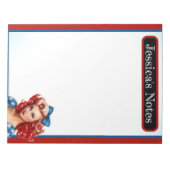 Retro American Pinup_ Sunshine Mixed Notizblock (Vorderseite)