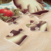 Retro American Pit Bull Terrier Illustration Puzzle (Seite)
