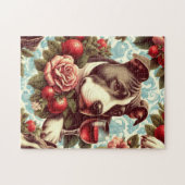 Retro American Pit Bull Terrier Illustration Puzzle (Horizontal)