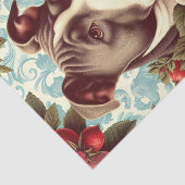 Retro American Pit Bull Terrier Illustration Seidenpapier (Ausschnitt)