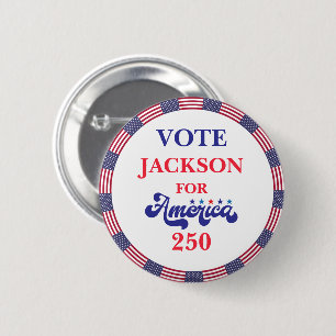 Retro Amerika 250 Kandidat Politische Kampagne Button