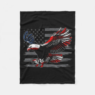 Retro-Amerika-Flagge Adler Unabhängigkeitstag-Part Fleecedecke
