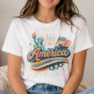Retro-Amerika-Patriotismus-Shirt T-Shirt
