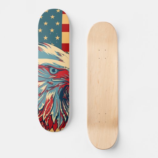 Retro Amerikaner Pariotic Eagle Flaggen-Skateboard Skateboard (Vorderseite)